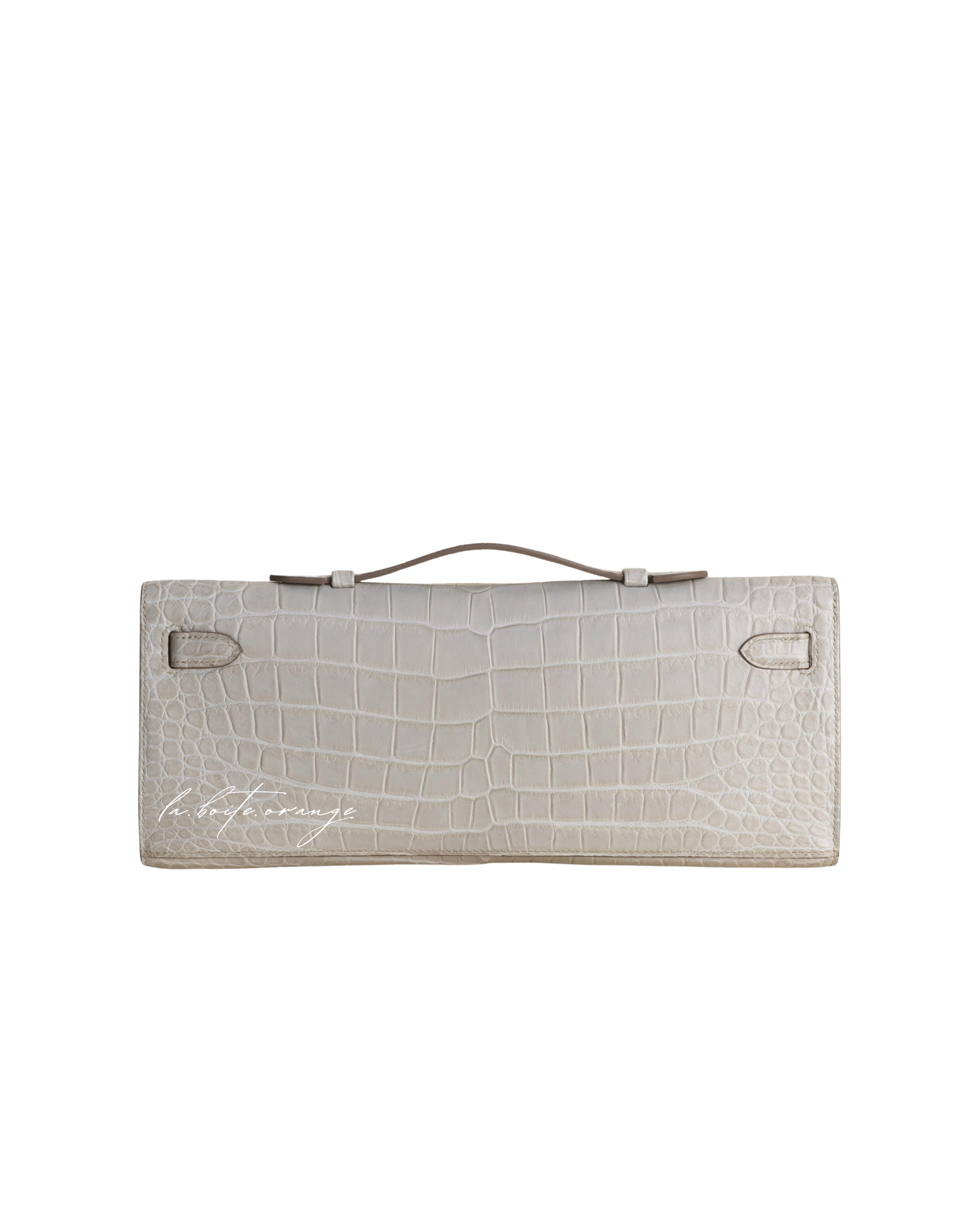 Kelly cut Matte Porosus Crocodile 8L Beton