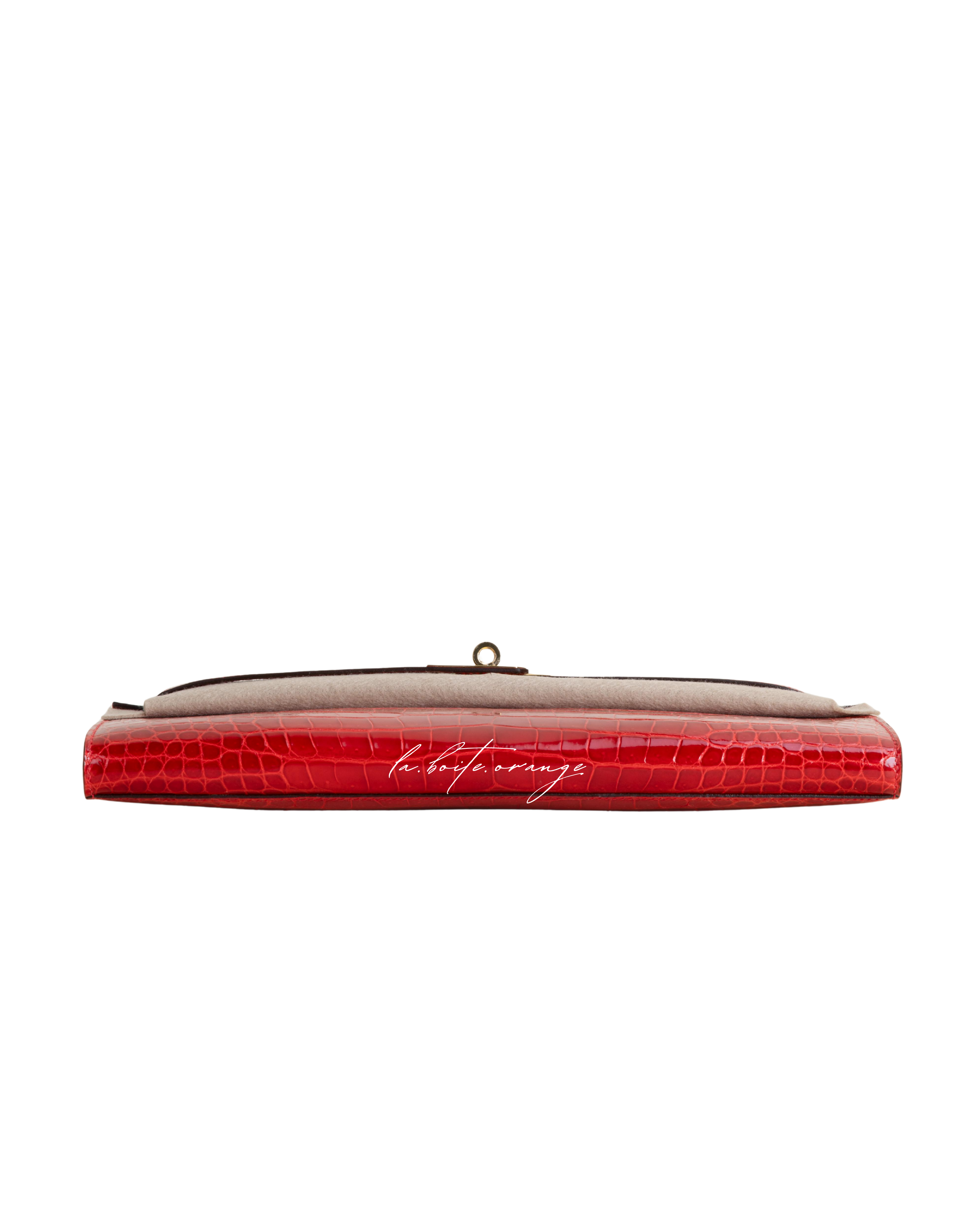 Kelly cut Shiny Porosus Crocodile 95 Braise