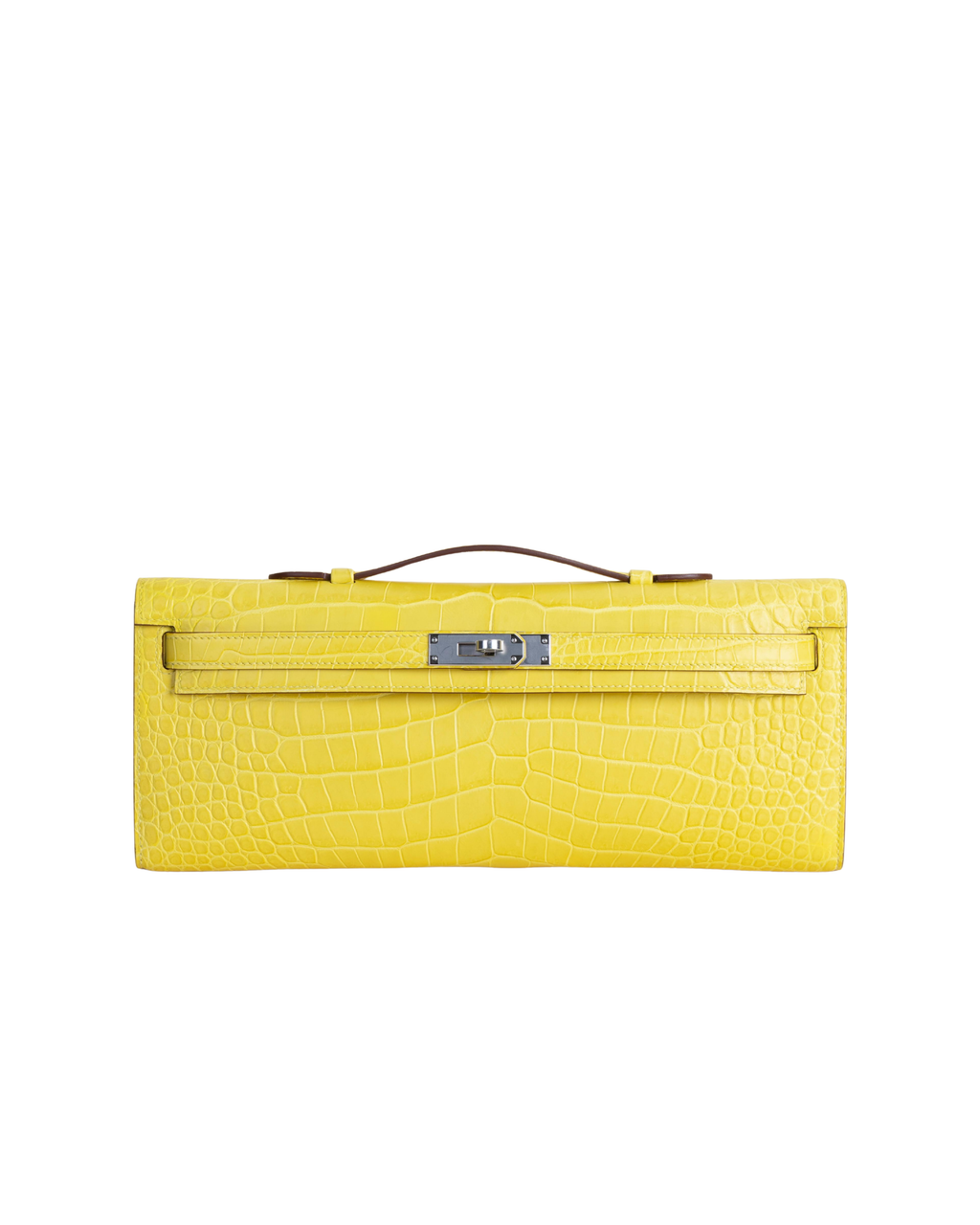 Kelly cut Matte Porosus Crocodile 9R Lime