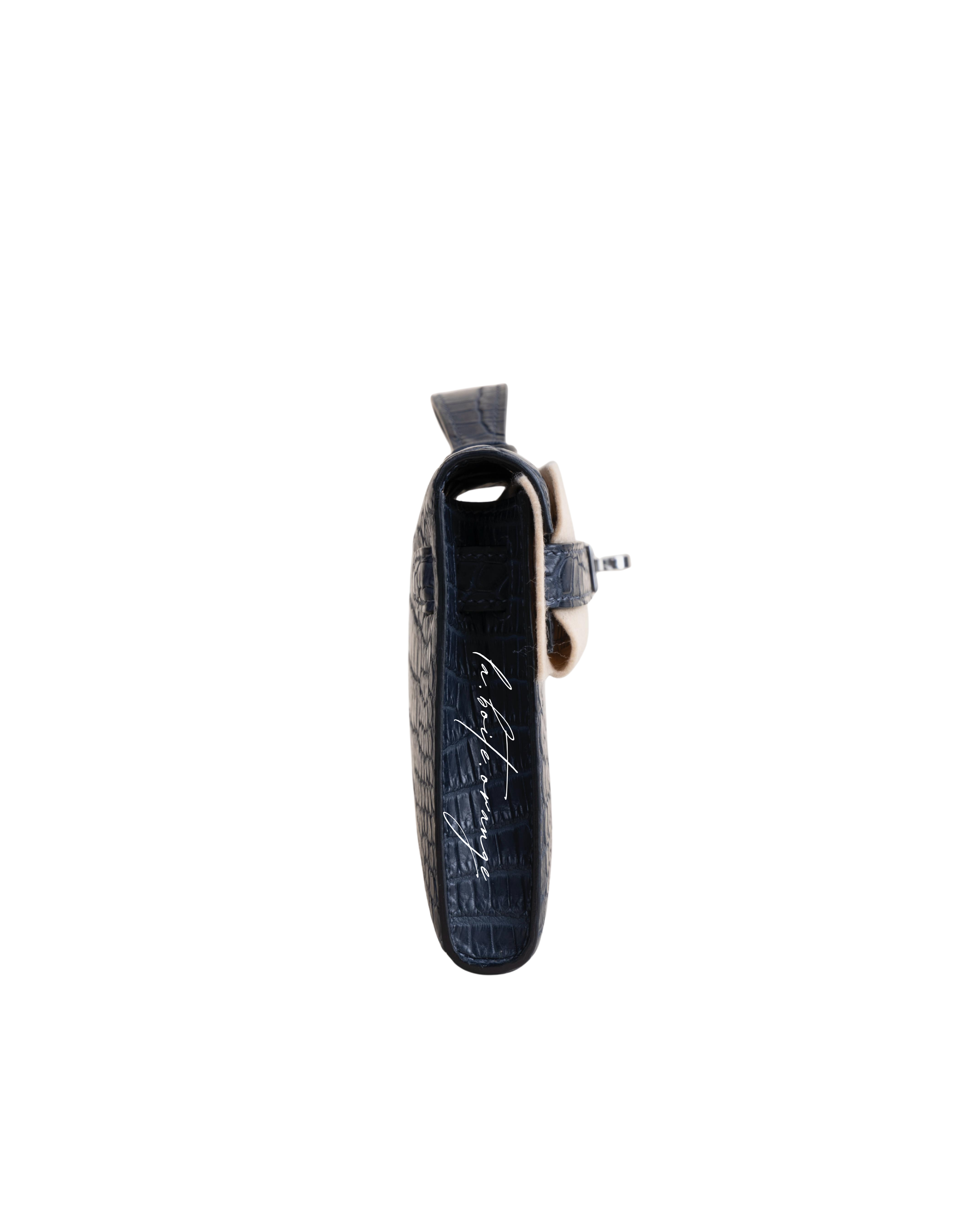 Kelly cut Matte porosus Coro 2Z Blue nuit