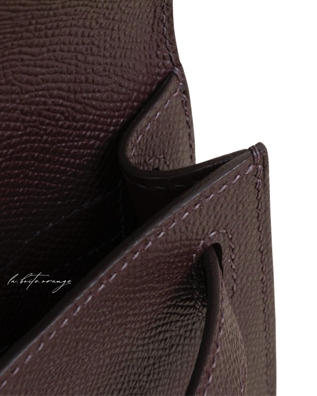 Kelly cut Epsom 0G Rouge sellier