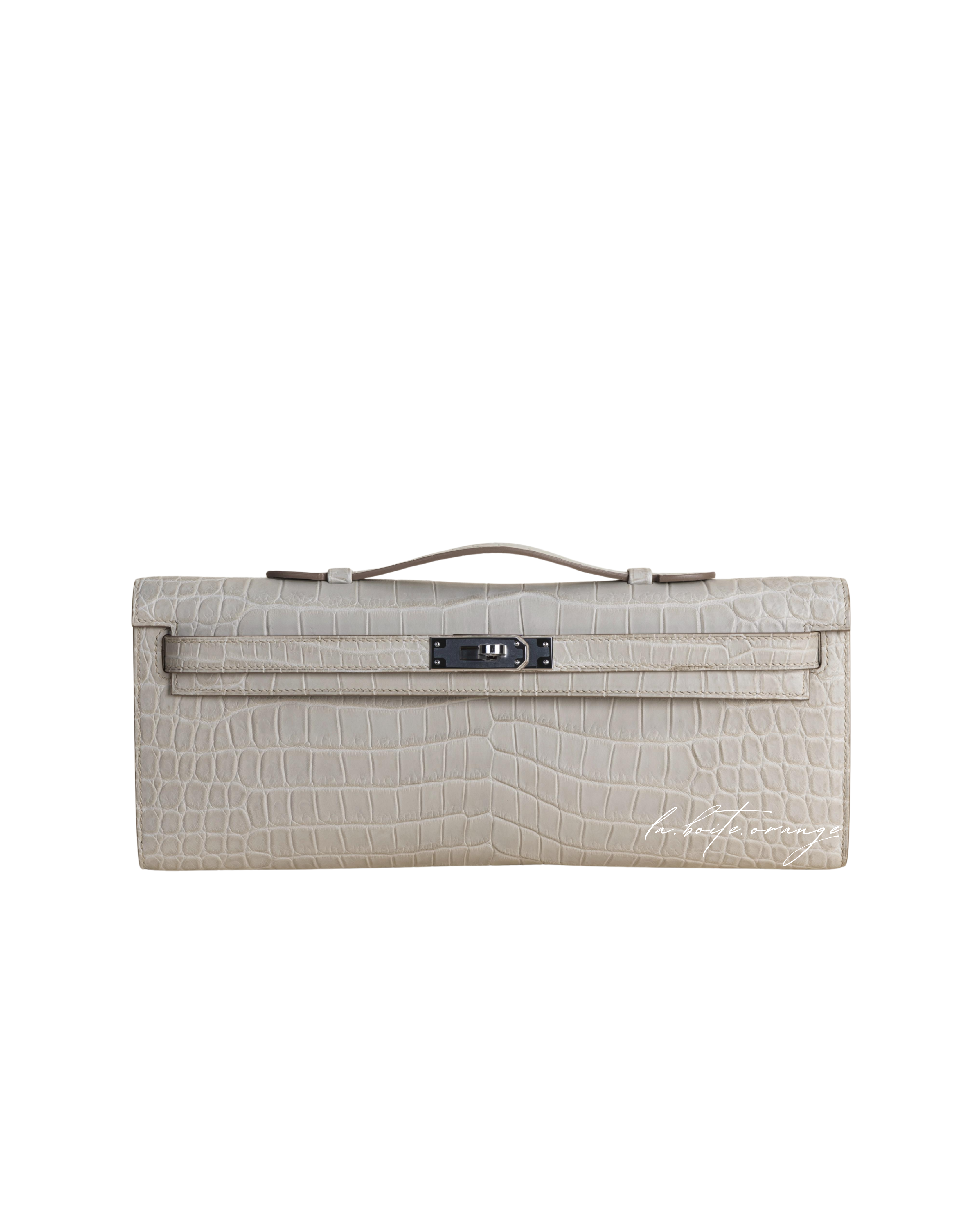 Kelly cut Matte Porosus Crocodile 8L Beton
