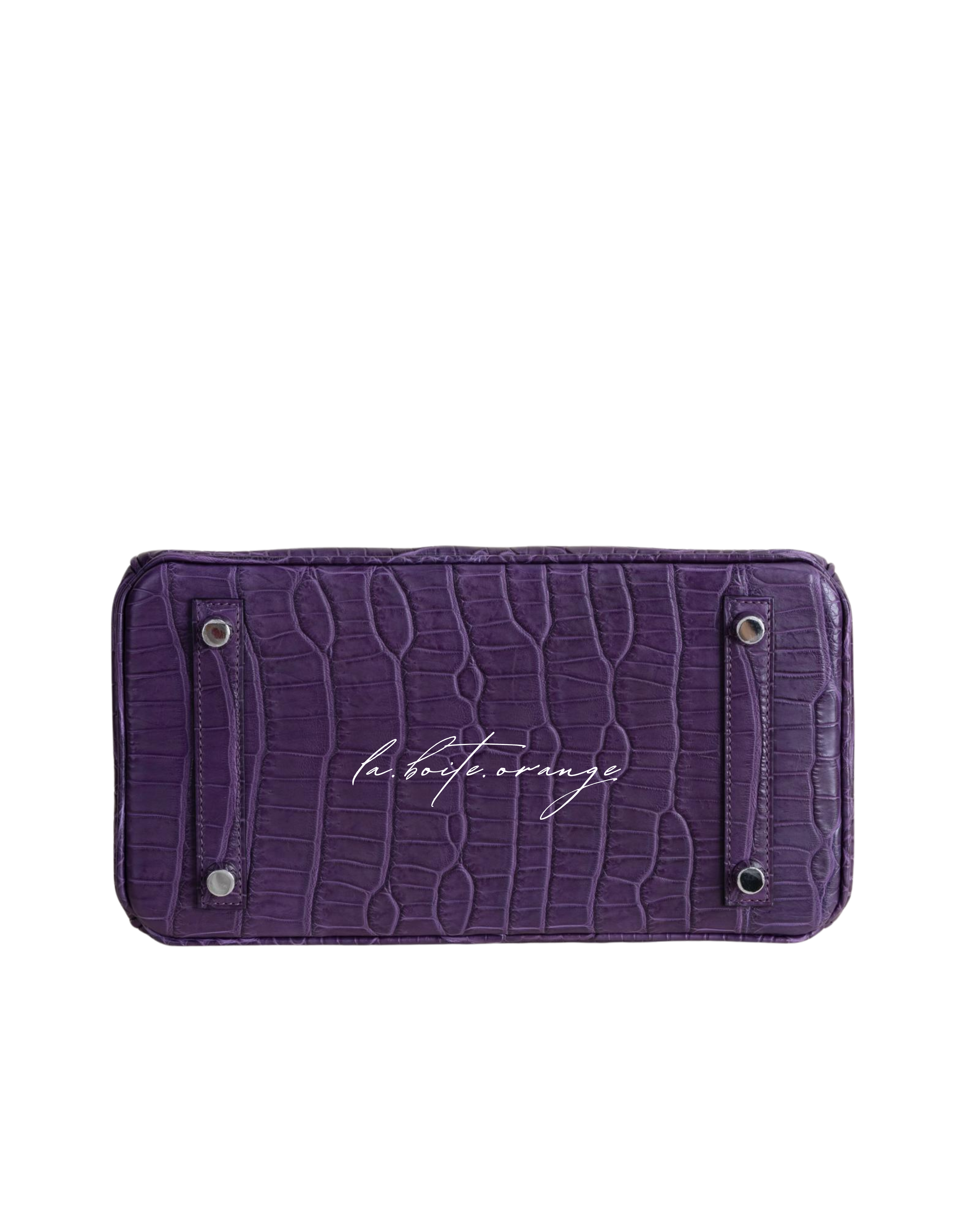 Birkin 25 Matte Porosus Crocodile 9G Amethyste