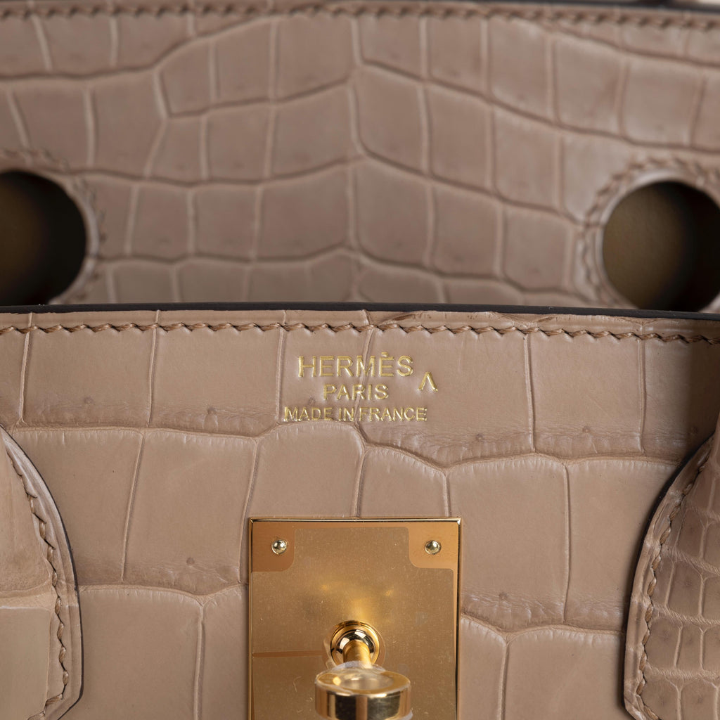 Birkin 30c Matte Porosus Crocodile 0M Chai