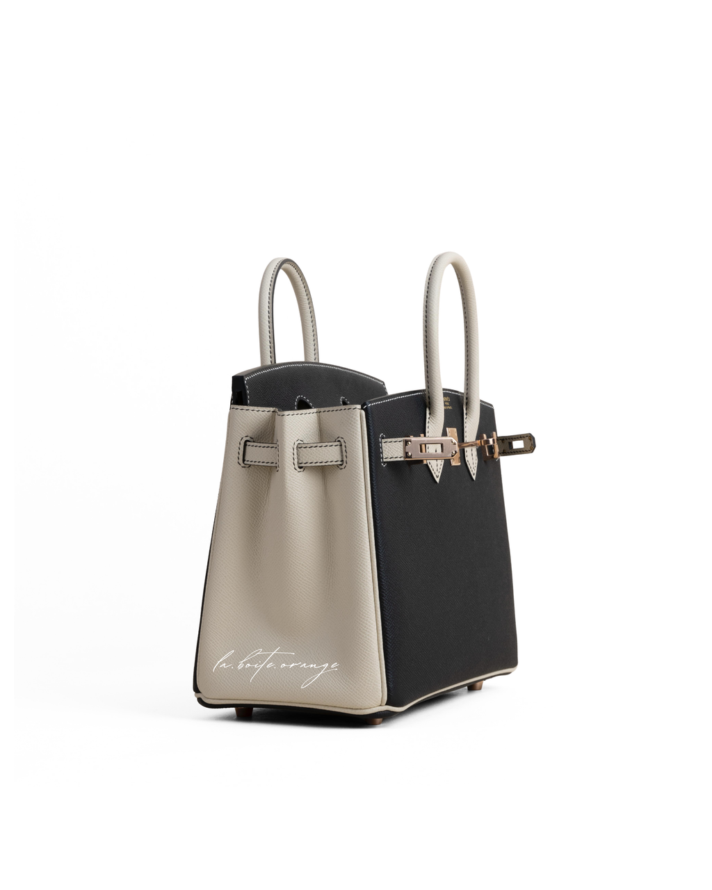 Birkin 25 Epsom 89 Noir/10 Craie RGHW