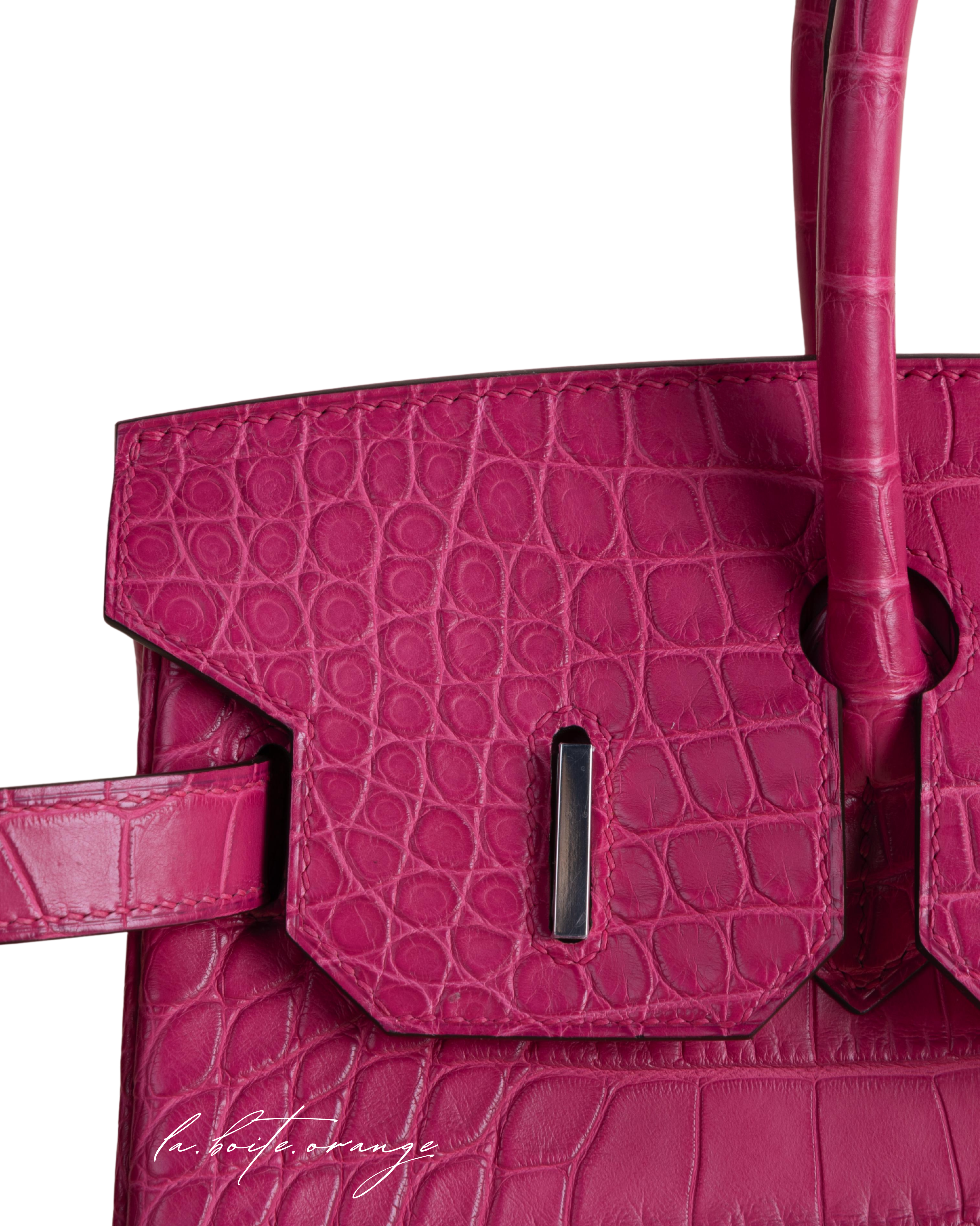 Birkin 30 Matte Alligator 5R Rose Shocking