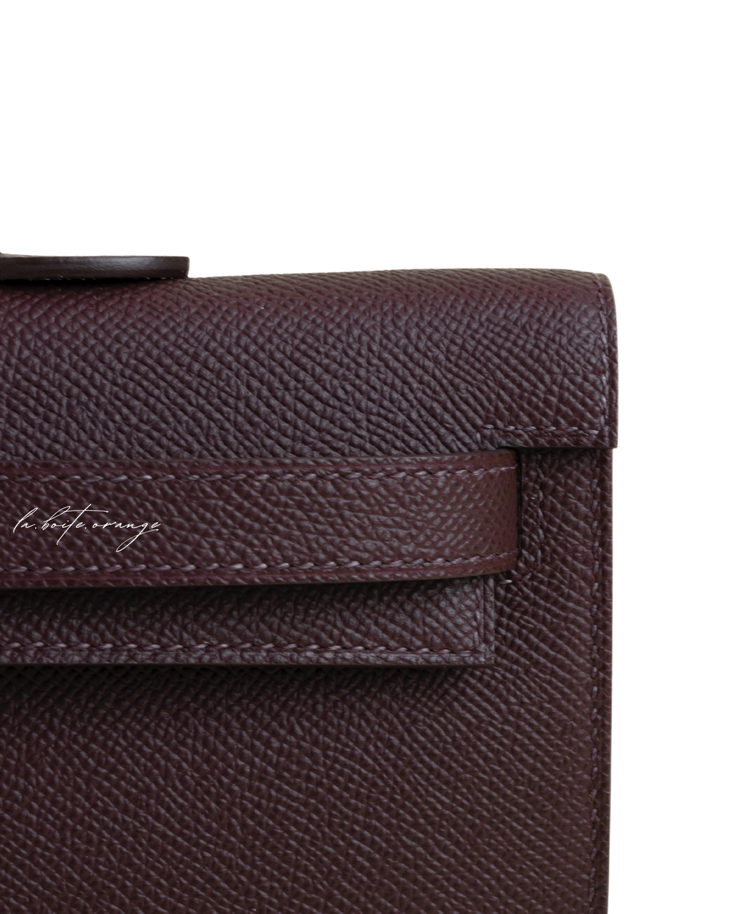 Kelly cut Epsom 0G Rouge sellier