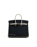 Birkin 25 Epsom 89 Noir/10 Craie RGHW