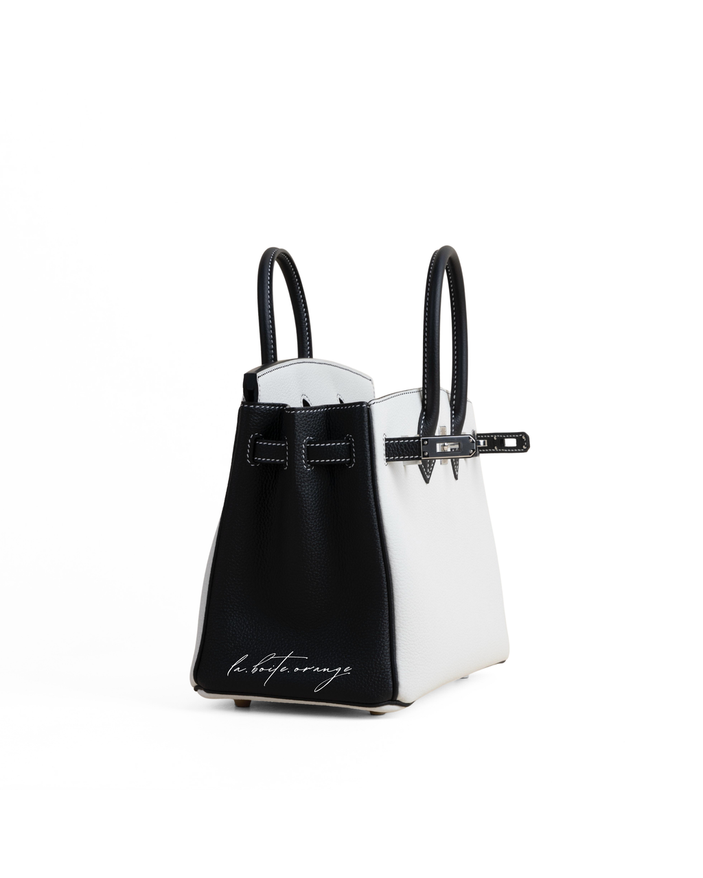 Birkin 25 Togo 01 Blanc/ 89 Noir