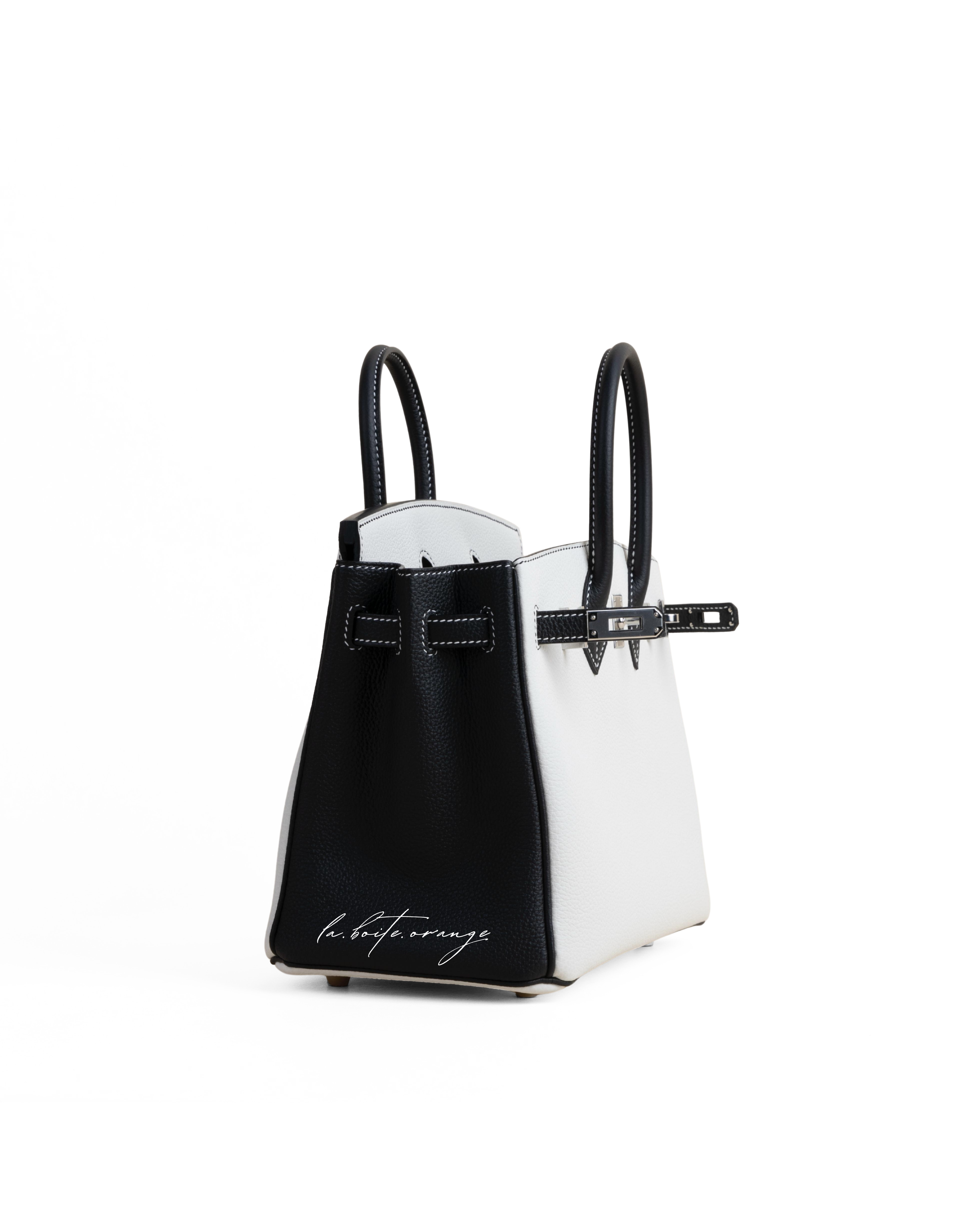 Birkin 25 Togo 01 Blanc/ 89 Noir