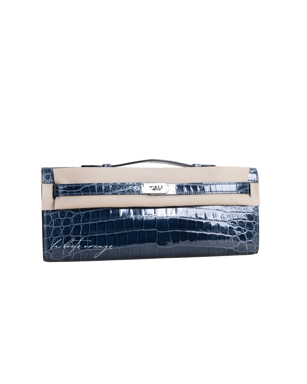 Kelly cut Shiny Niloticus Crocodile N7 Blue Tempete