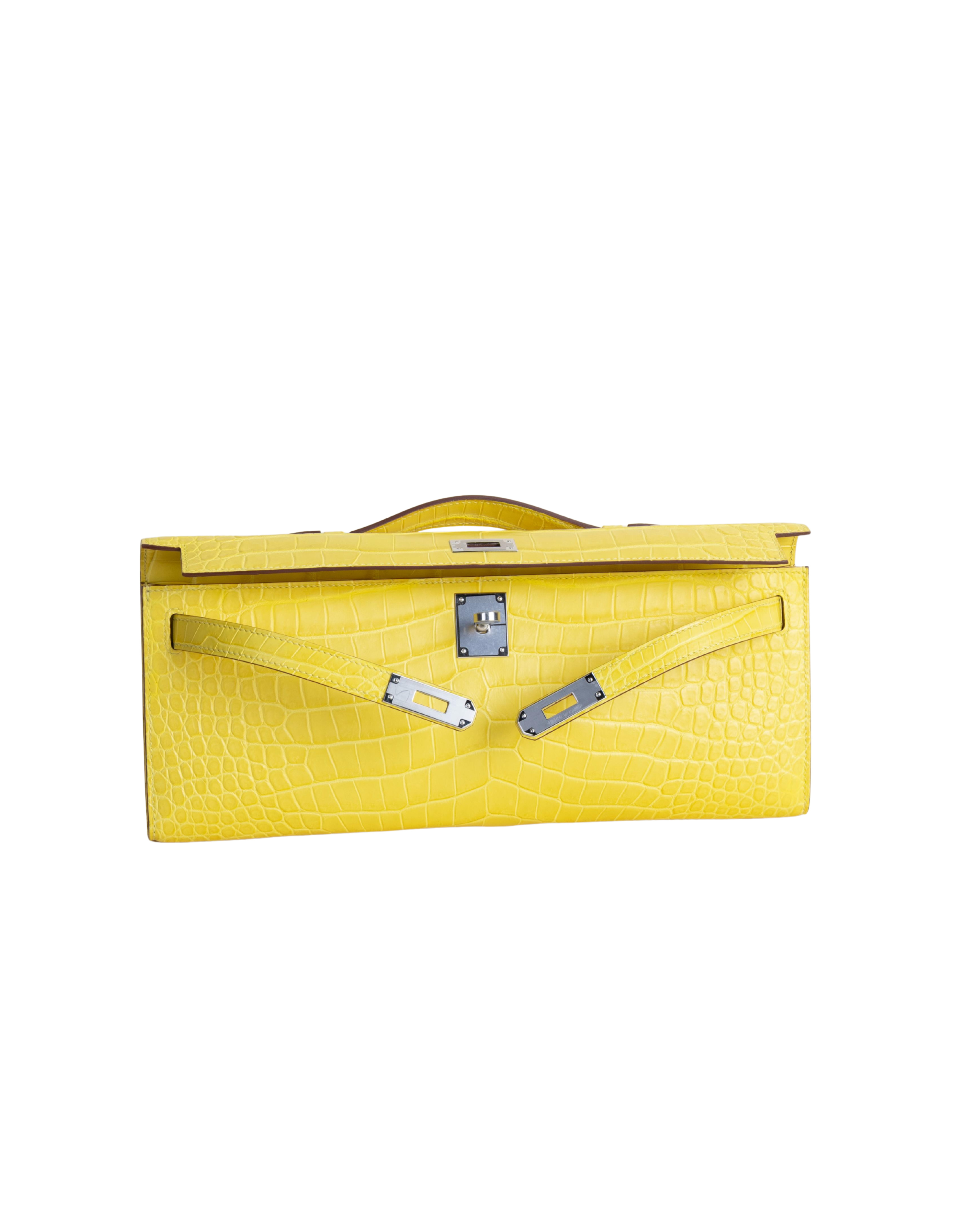 Kelly cut Matte Porosus Crocodile 9R Lime