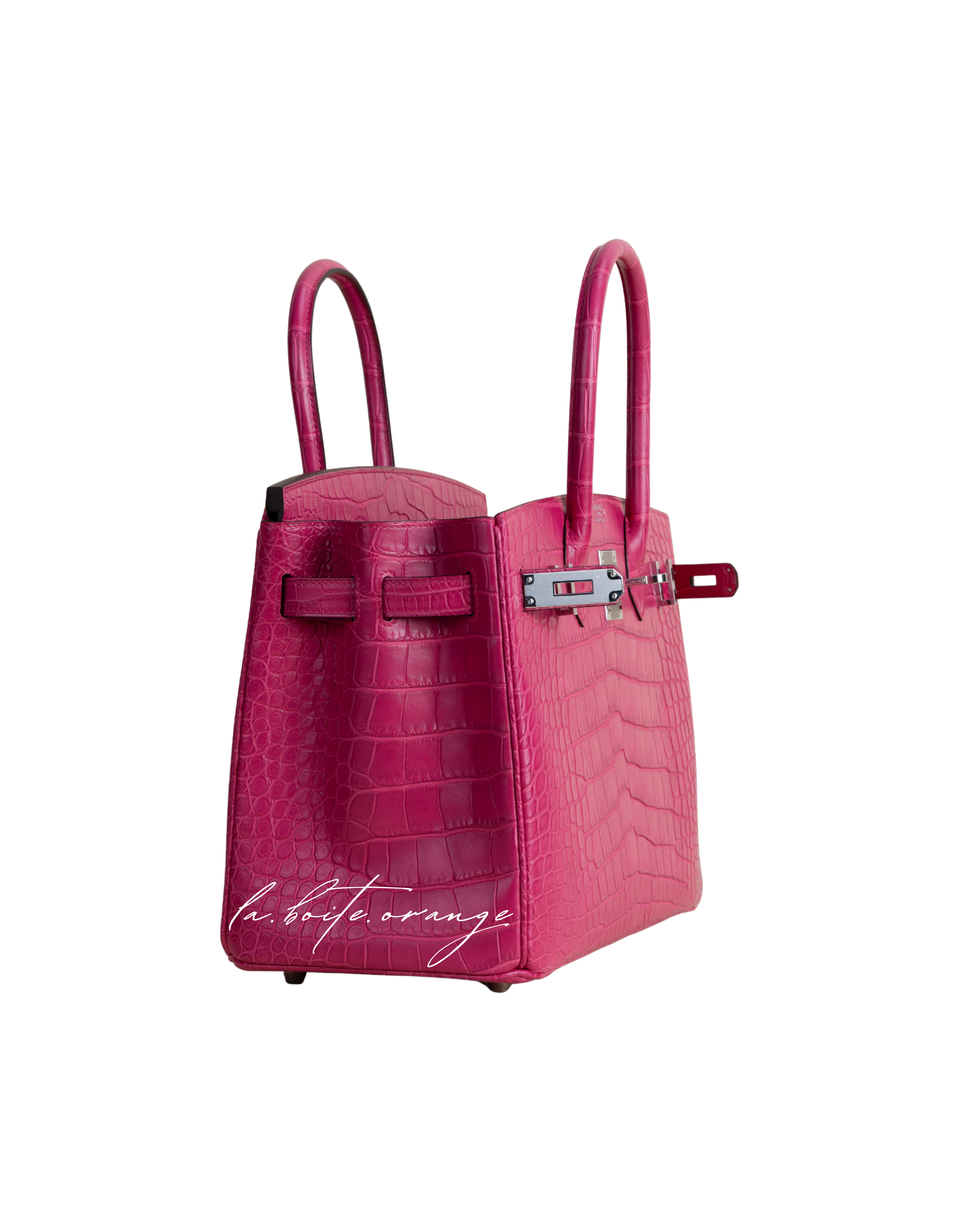 Birkin 30 Matte Alligator 5R Rose Shocking