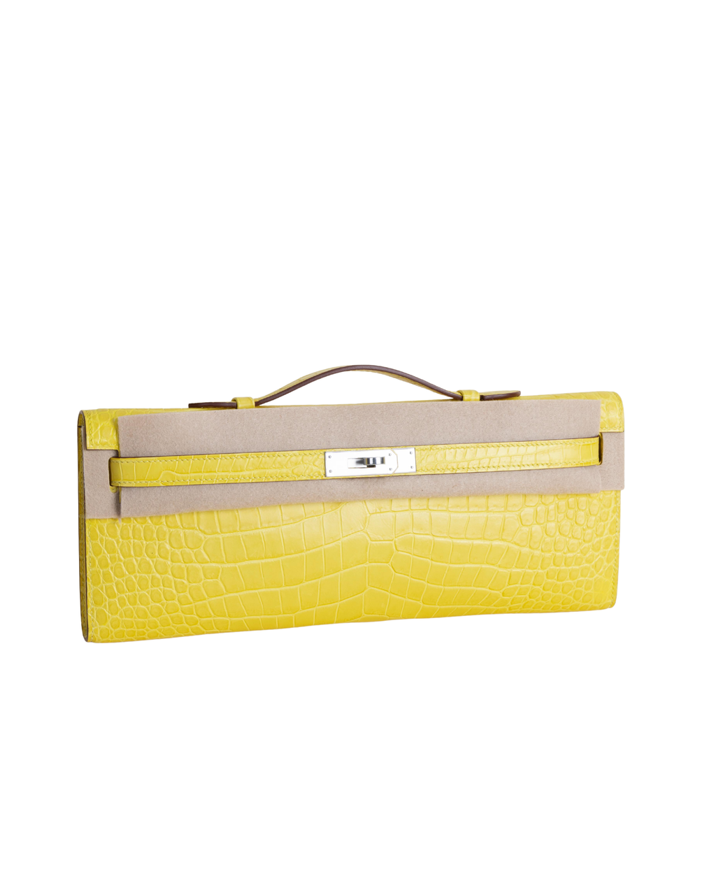 Kelly cut Matte Porosus Crocodile 9R Lime