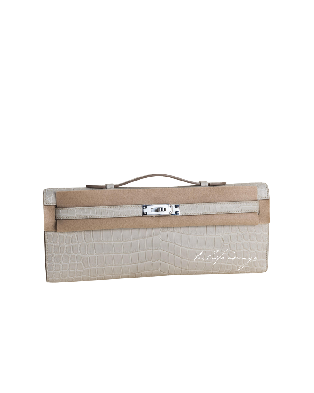 Kelly cut Matte Porosus Crocodile 8L Beton