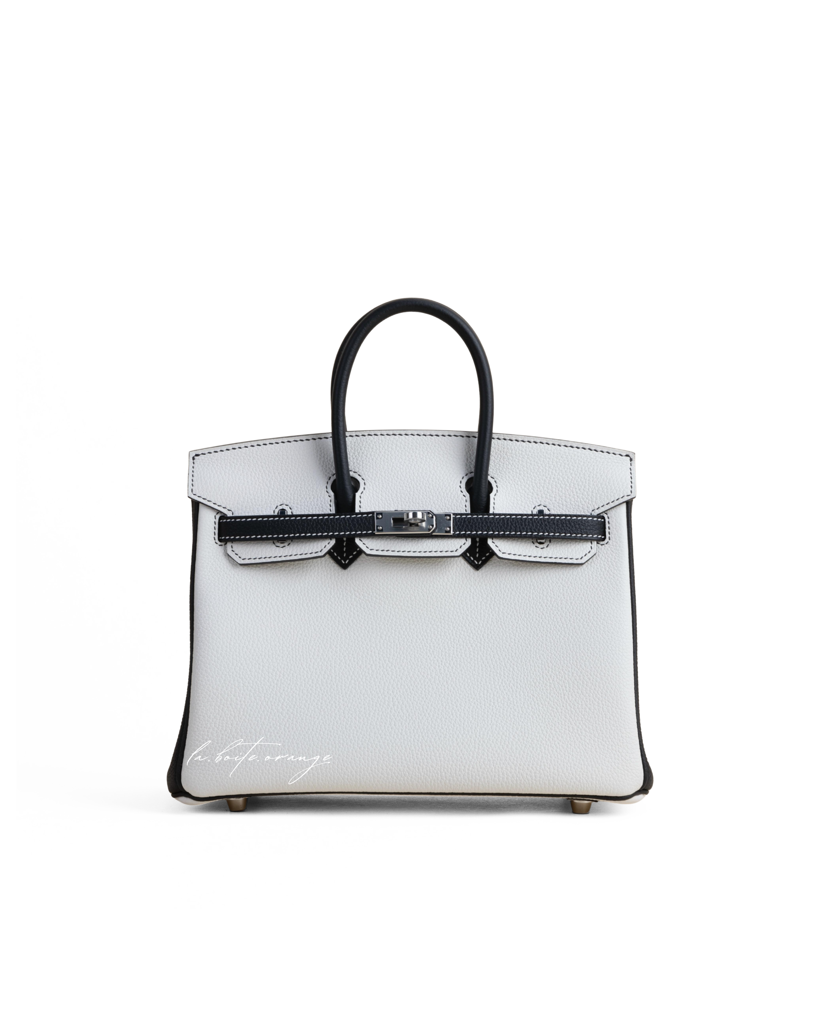 Birkin 25 Togo 01 Blanc/ 89 Noir