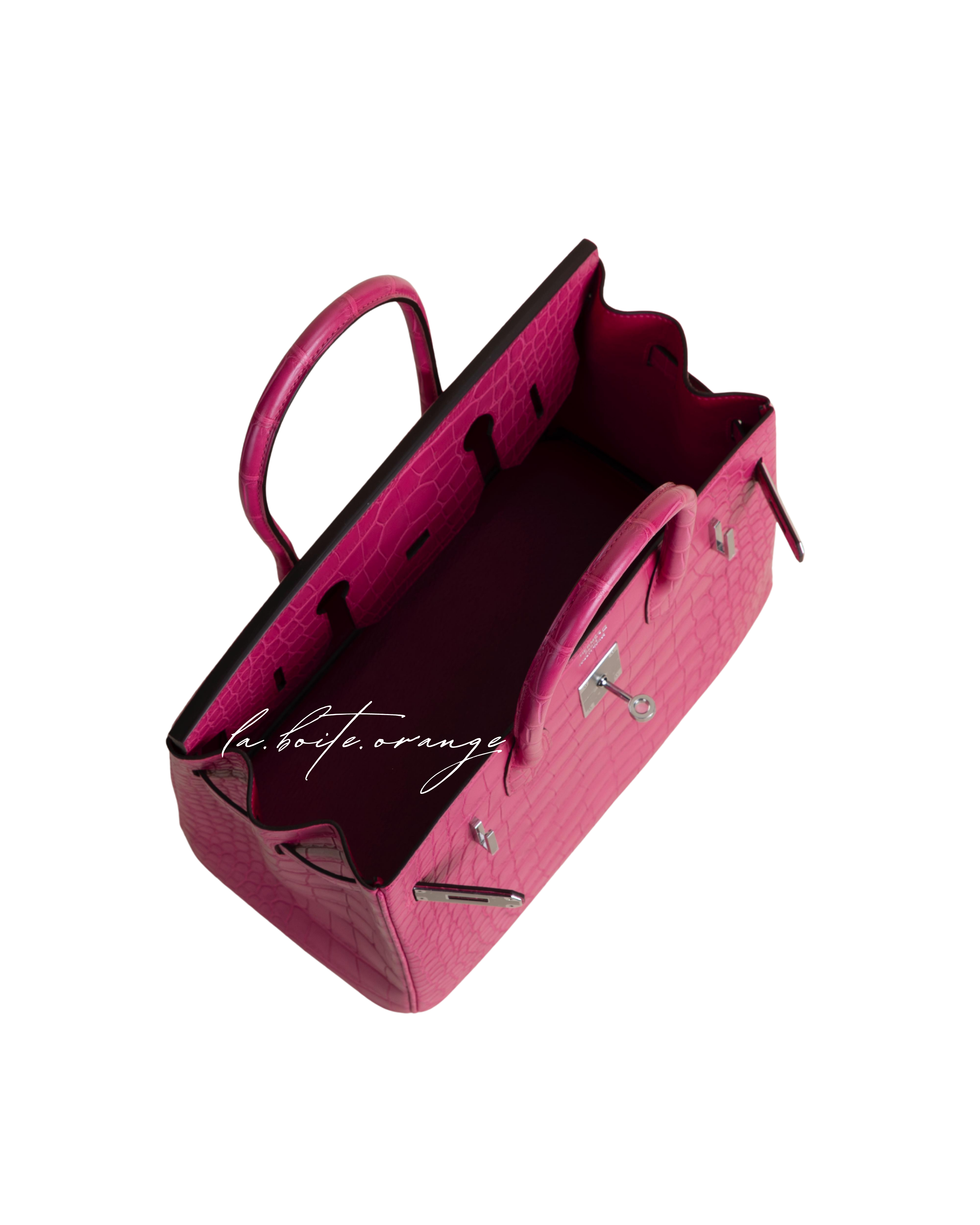 Birkin 30 Matte Alligator 5R Rose Shocking