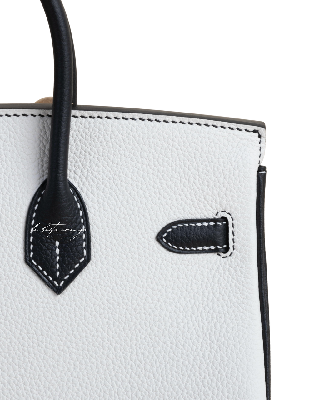 Birkin 25 Togo 01 Blanc/ 89 Noir