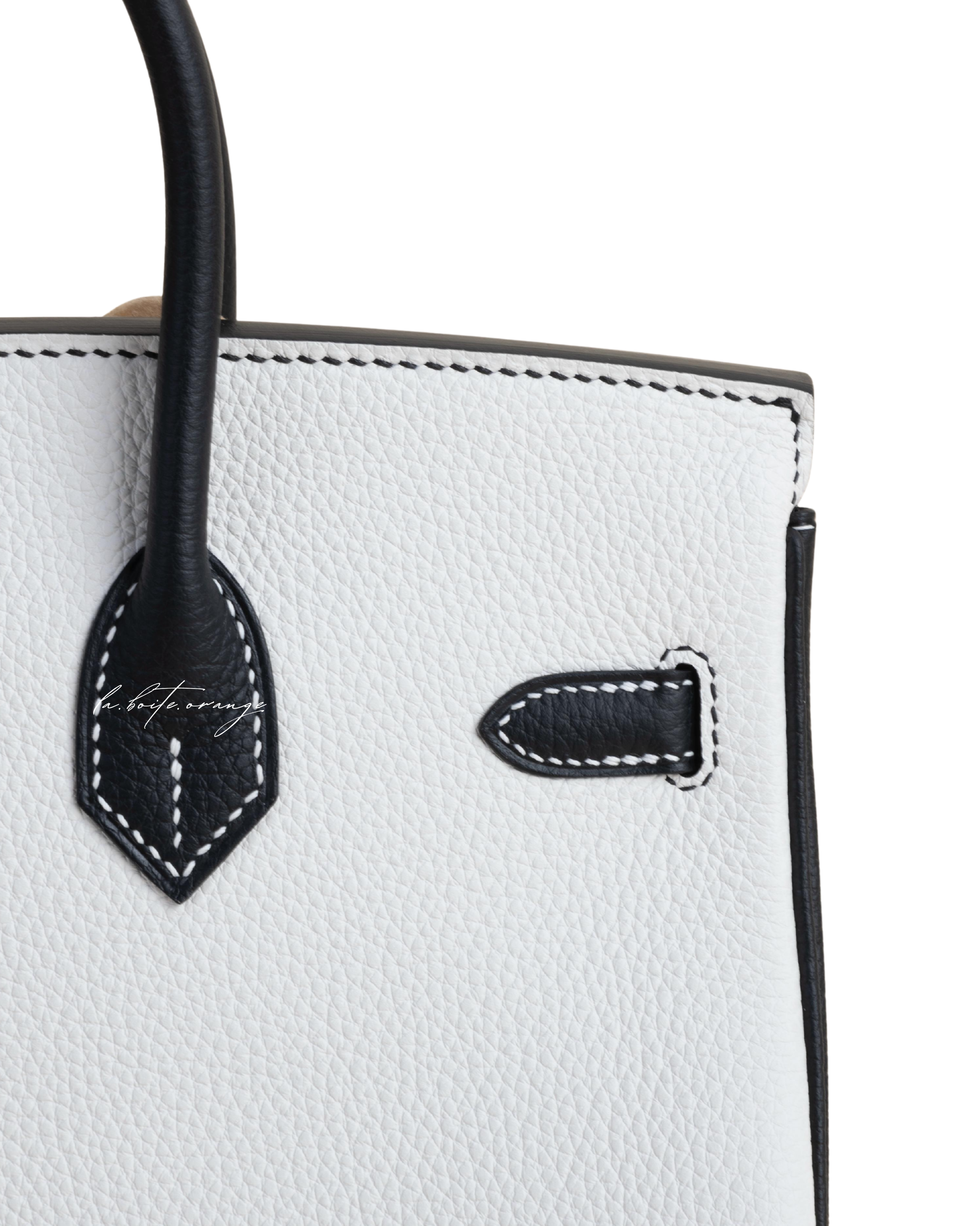 Birkin 25 Togo 01 Blanc/ 89 Noir