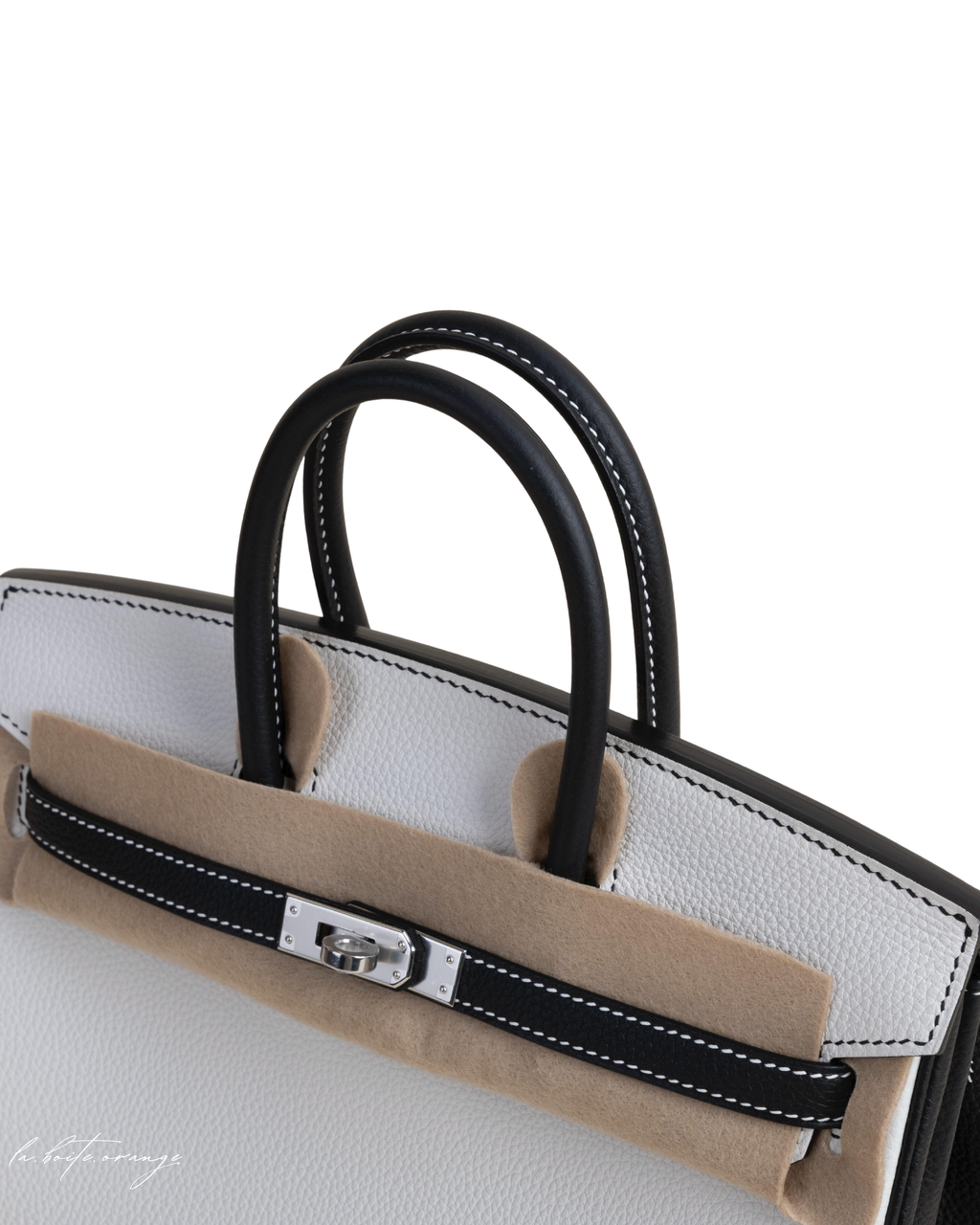 Birkin 25 Togo 01 Blanc/ 89 Noir