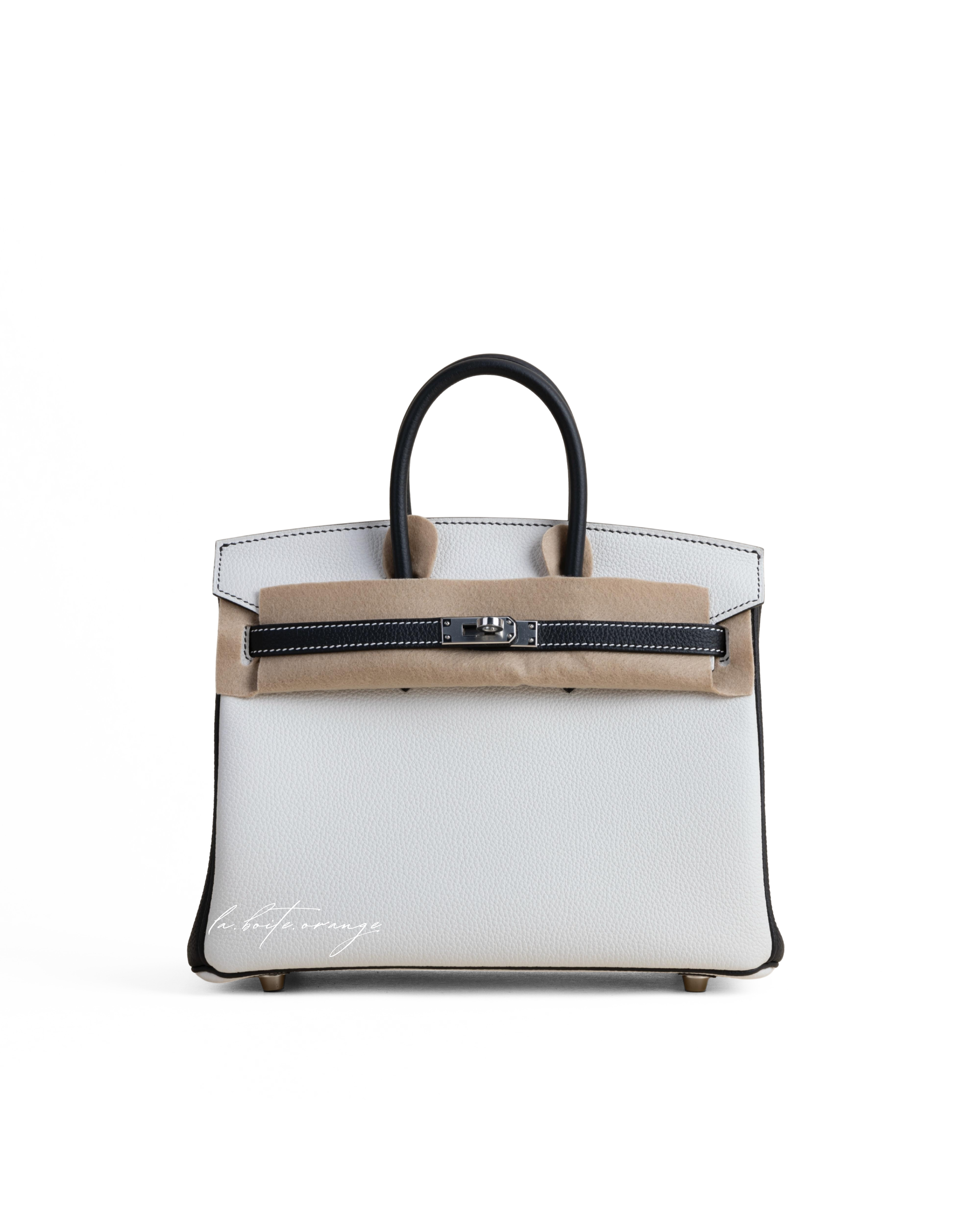 Birkin 25 Togo 01 Blanc/ 89 Noir