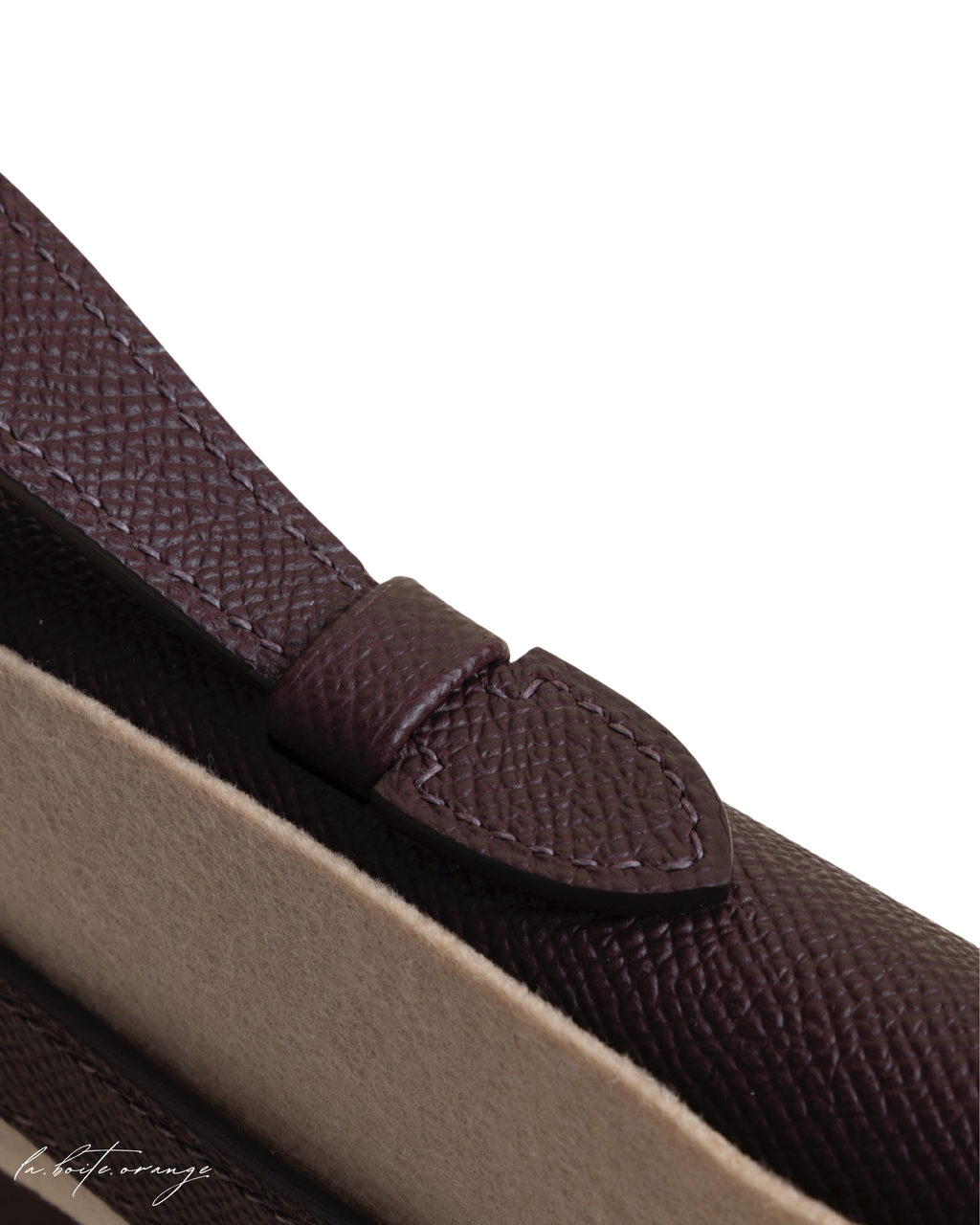 Kelly cut Epsom 0G Rouge sellier