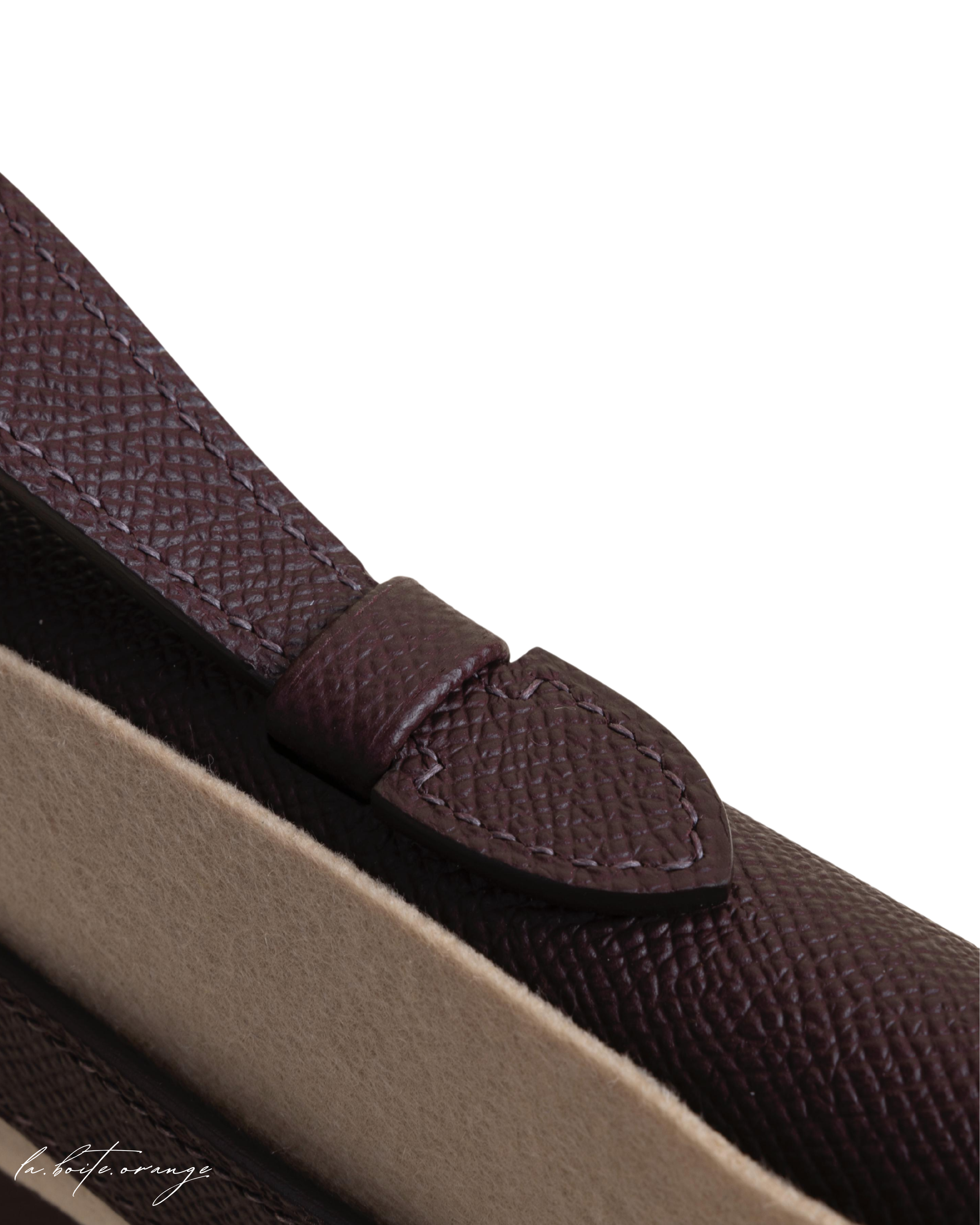Kelly cut Epsom 0G Rouge sellier