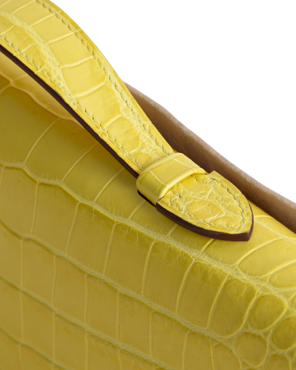 Kelly cut Matte Porosus Crocodile 9R Lime