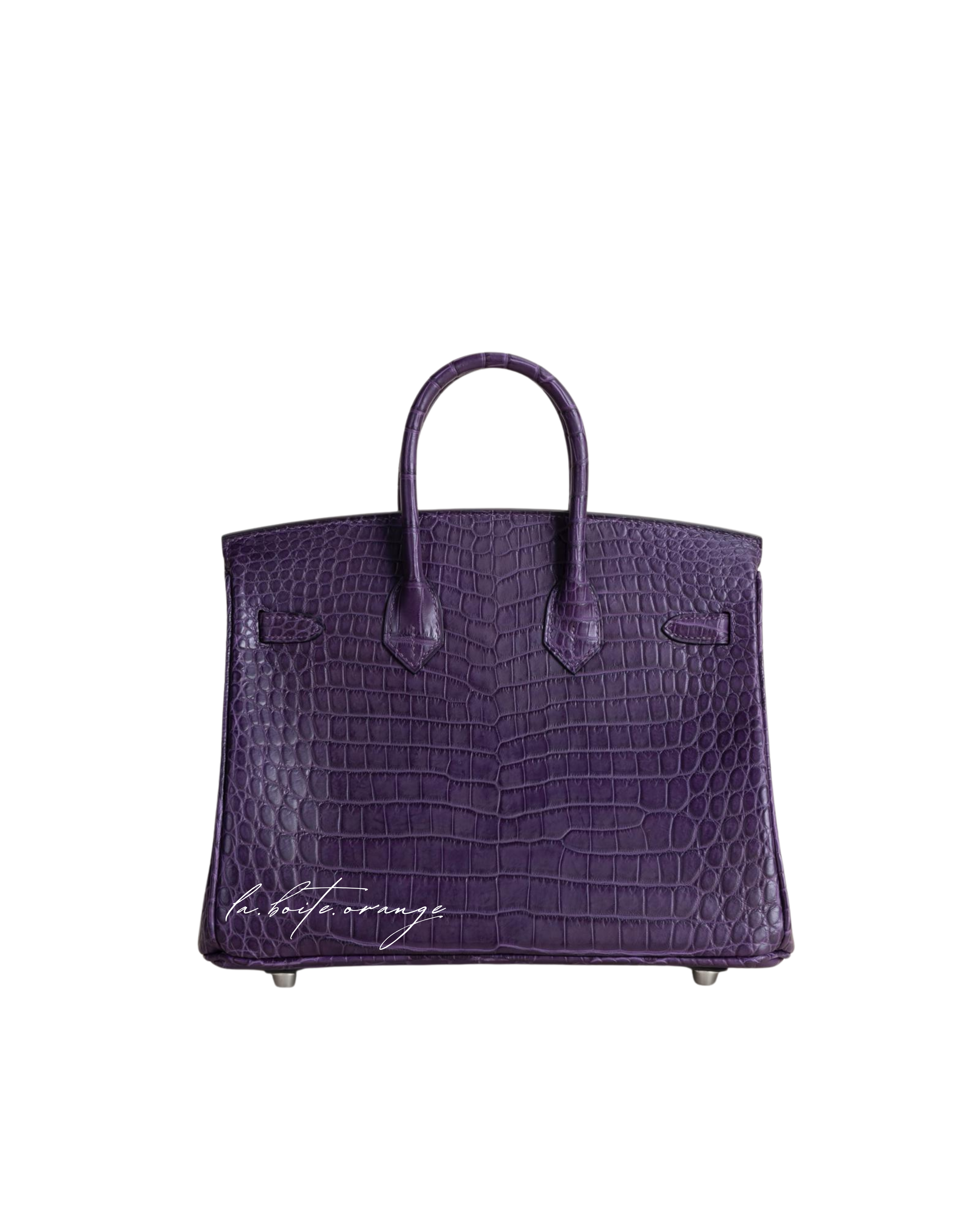 Birkin 25 Matte Porosus Crocodile 9G Amethyste