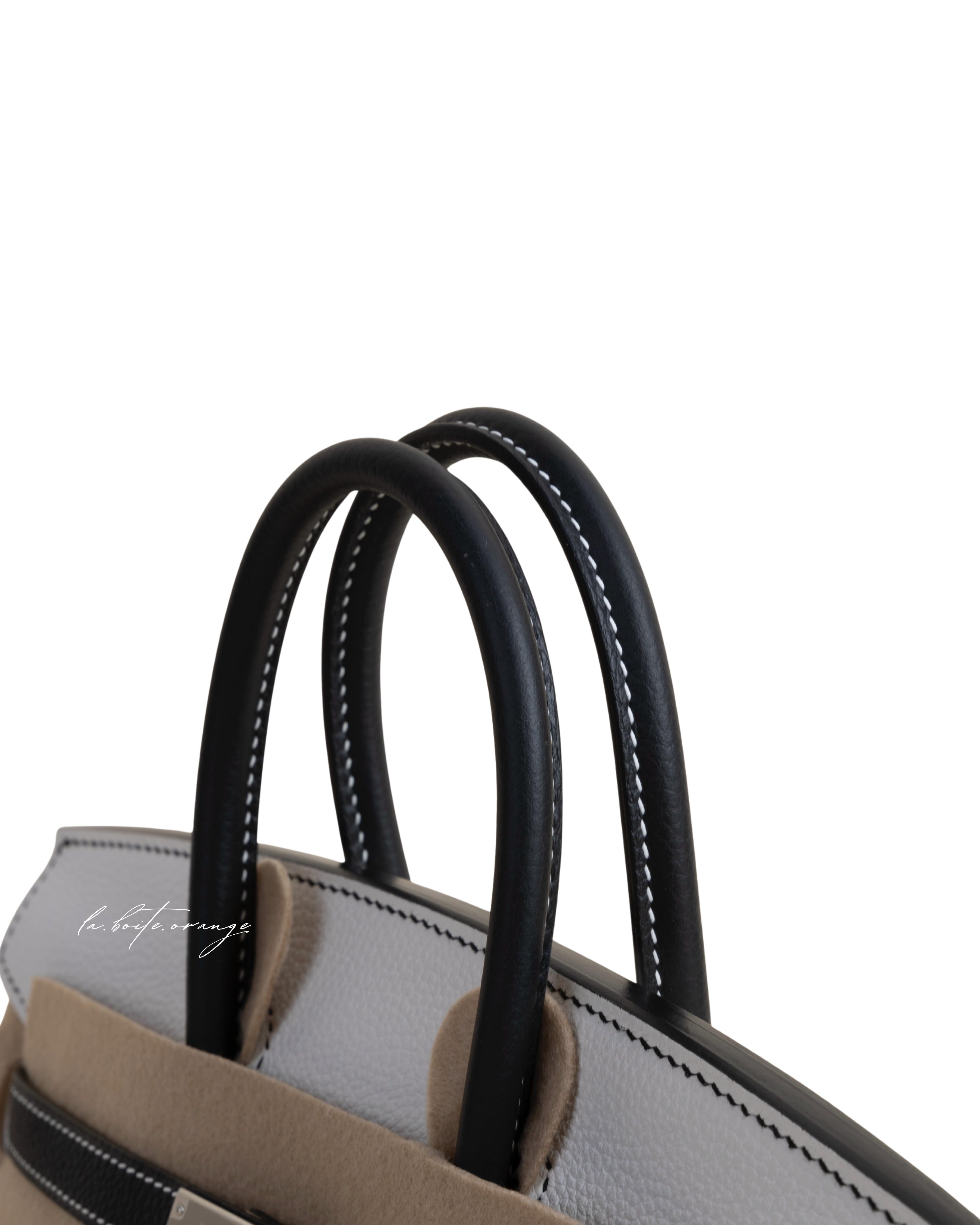 Birkin 25 Togo 01 Blanc/ 89 Noir
