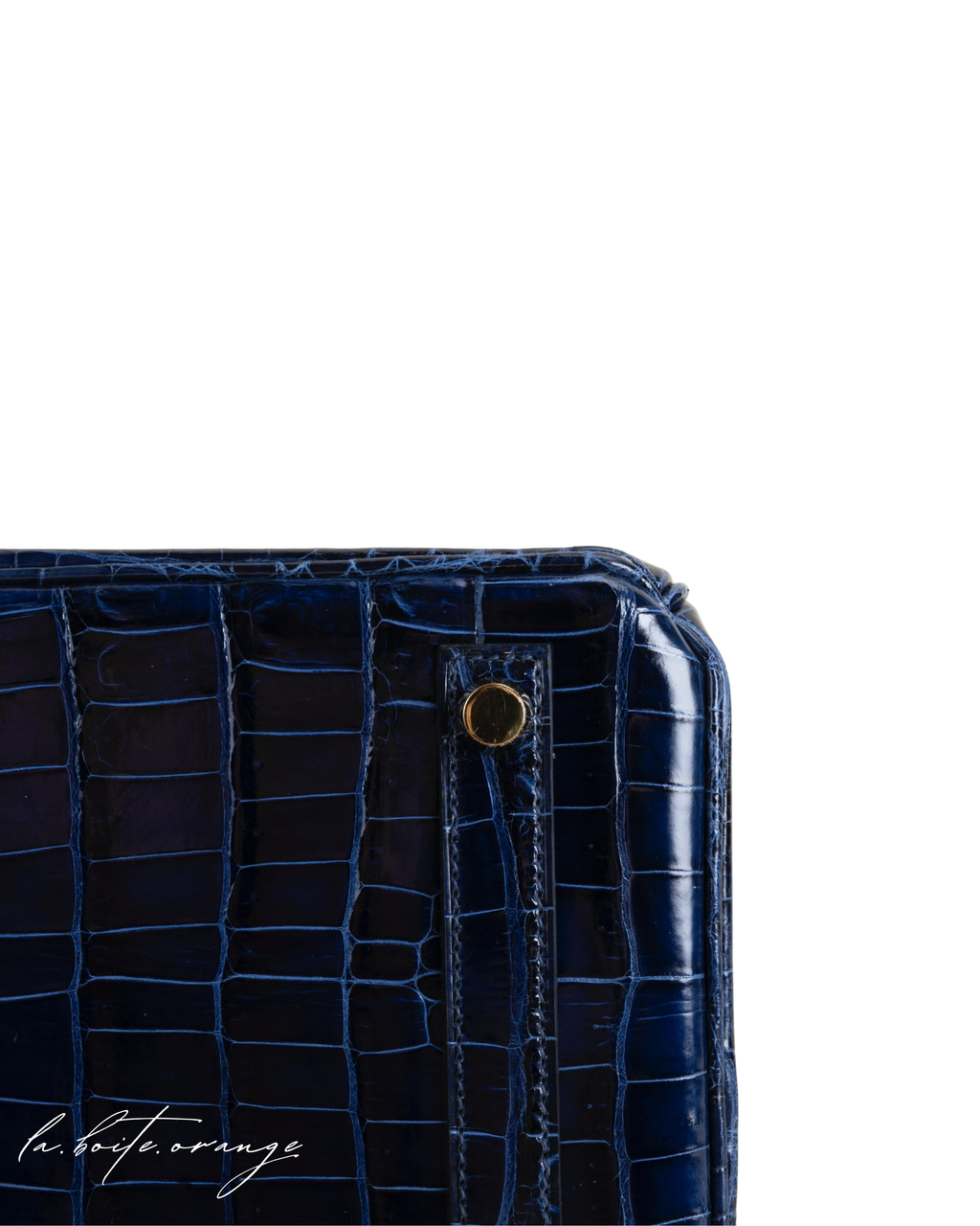 Birkin 25 Shiny Niloticus 73 Bleu sapphire