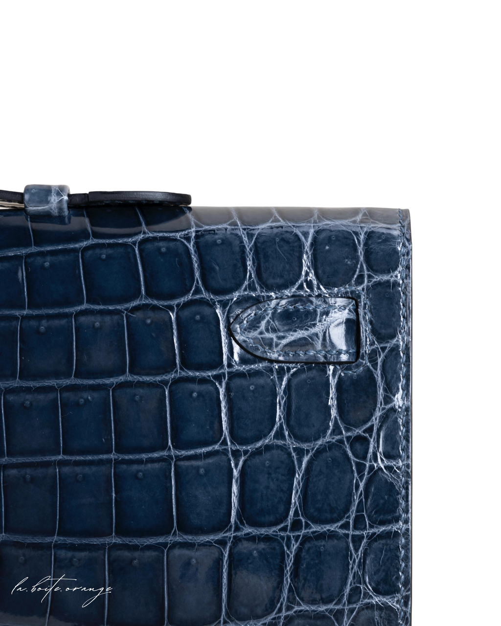 Kelly cut Shiny Niloticus Crocodile N7 Blue Tempete