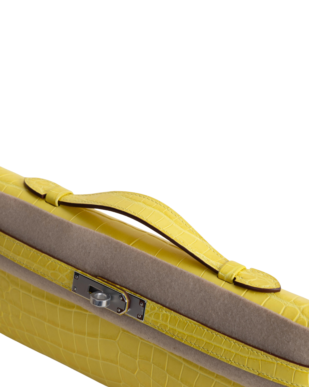 Kelly cut Matte Porosus Crocodile 9R Lime