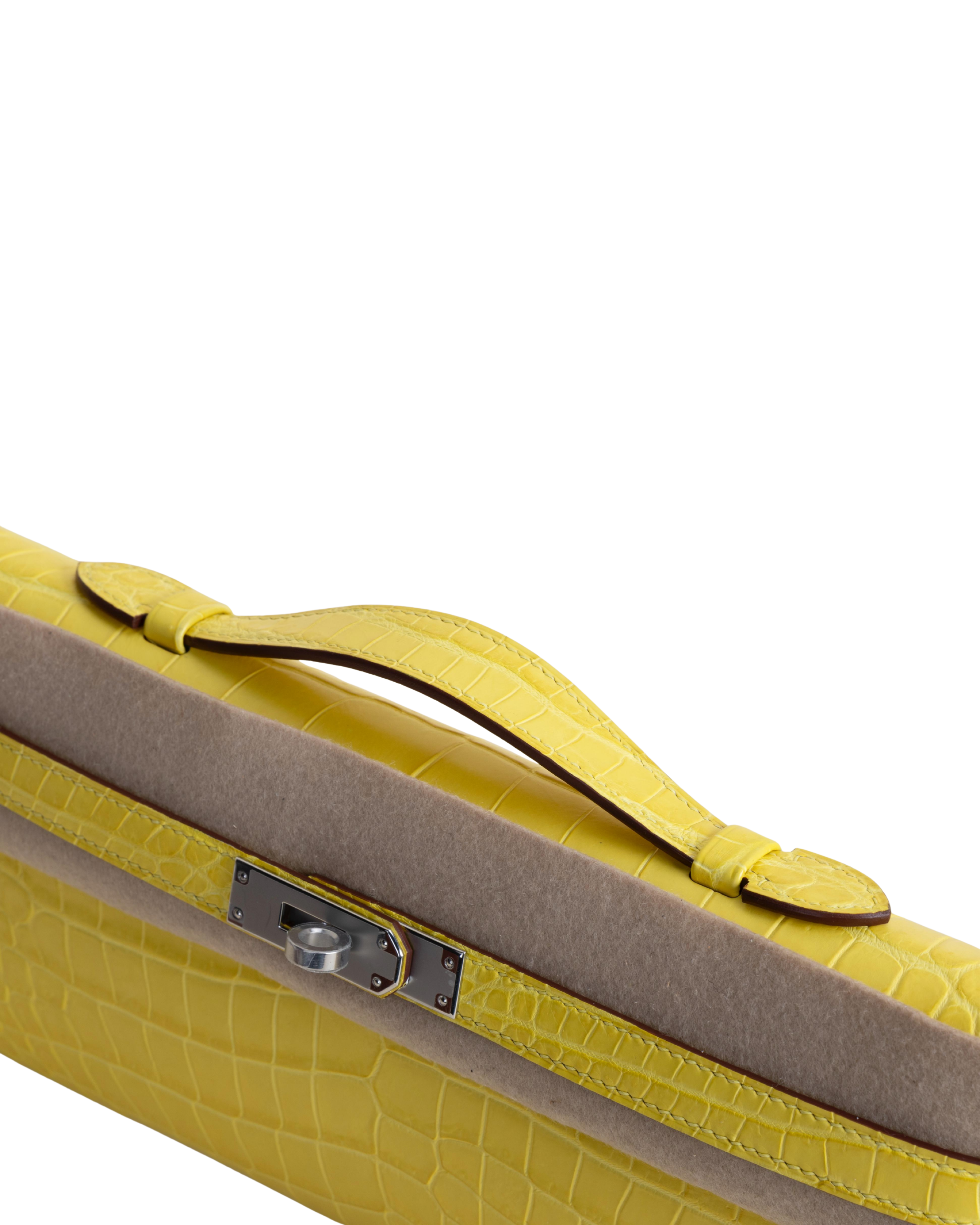 Kelly cut Matte Porosus Crocodile 9R Lime