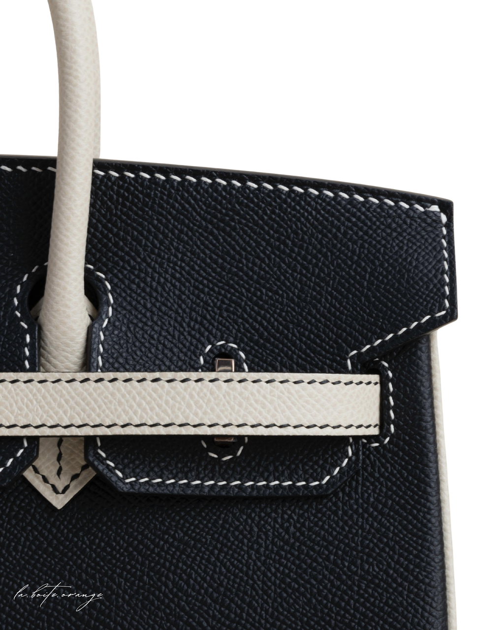 Birkin 25 Epsom 89 Noir/10 Craie RGHW