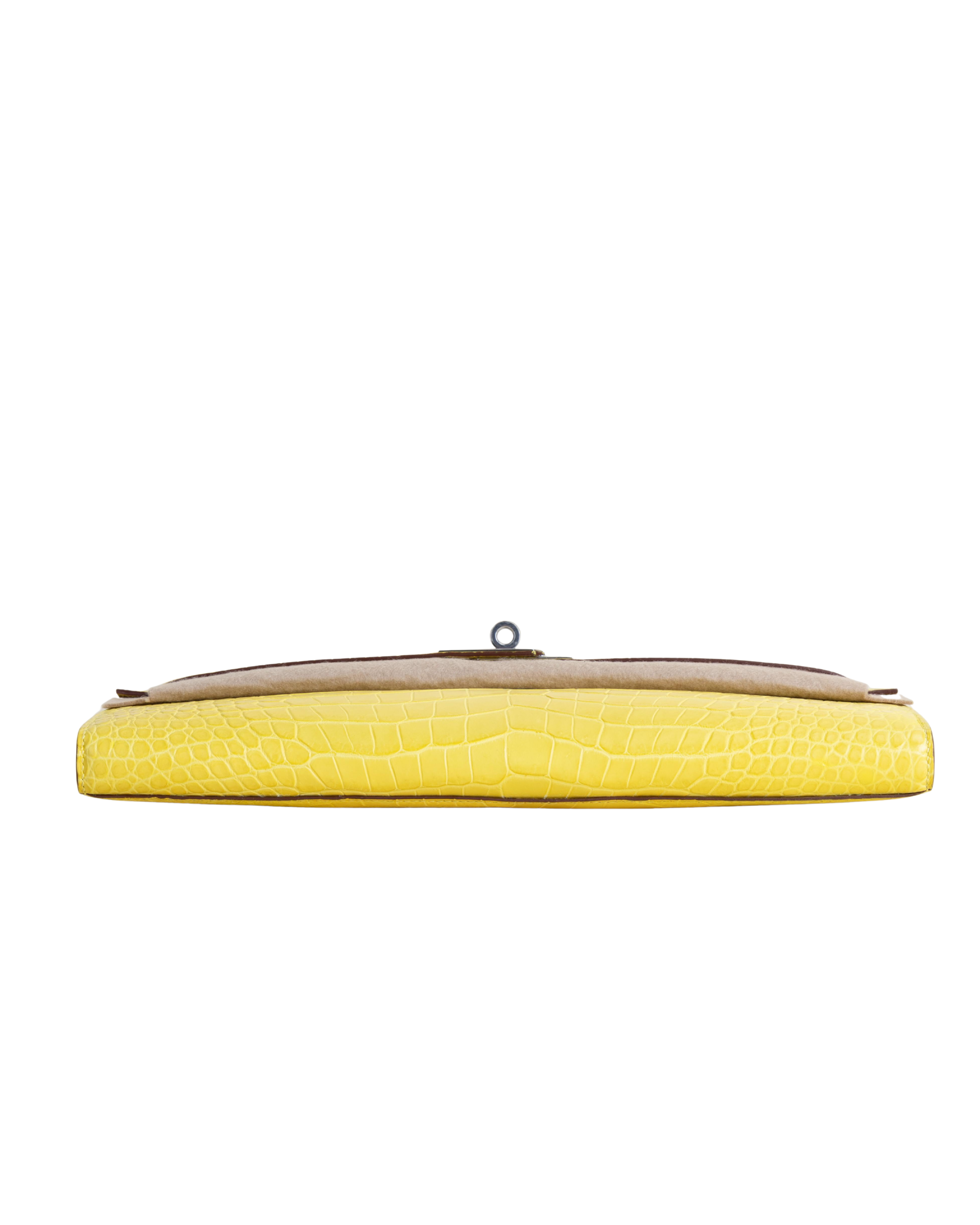 Kelly cut Matte Porosus Crocodile 9R Lime
