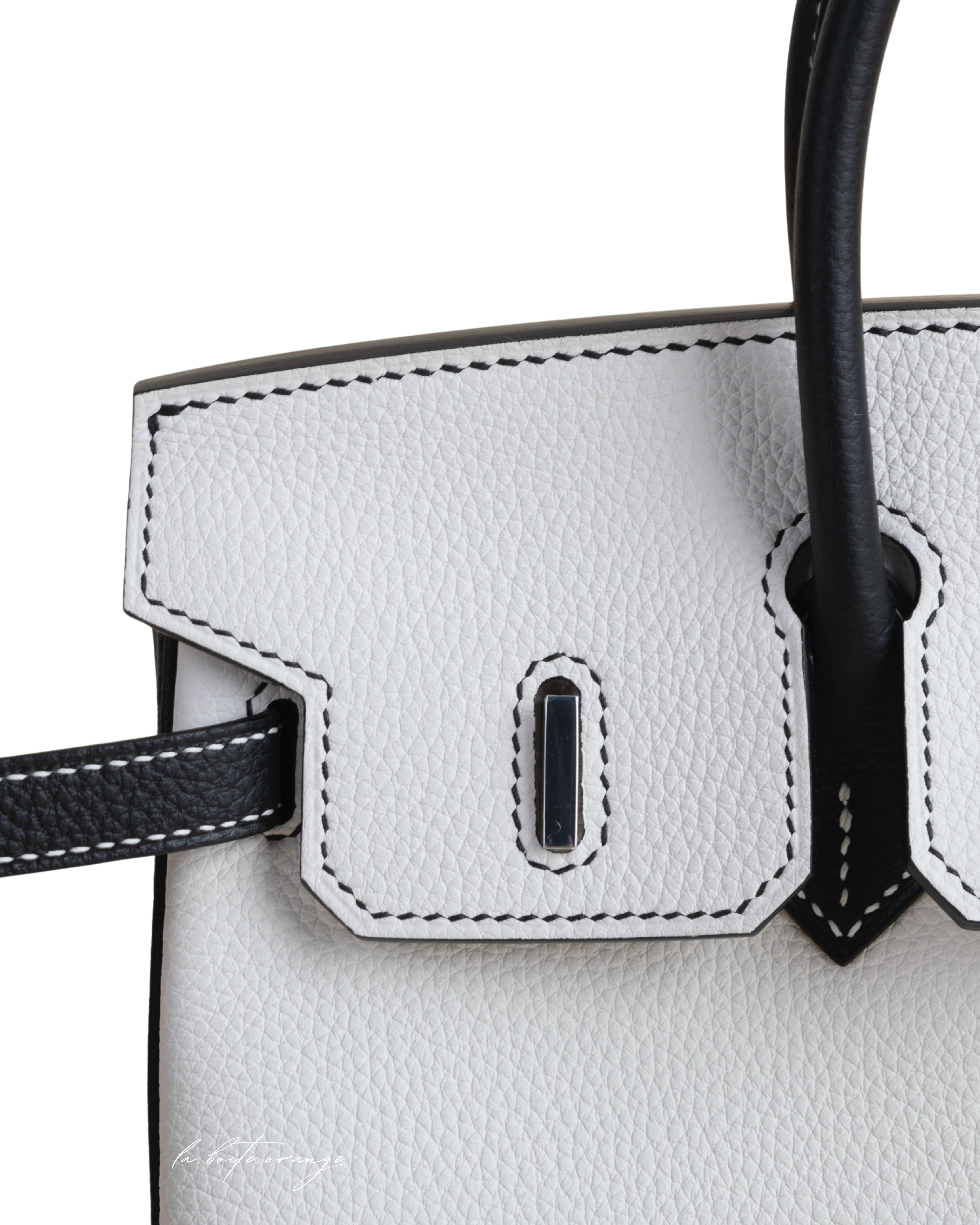 Birkin 25 Togo 01 Blanc/ 89 Noir