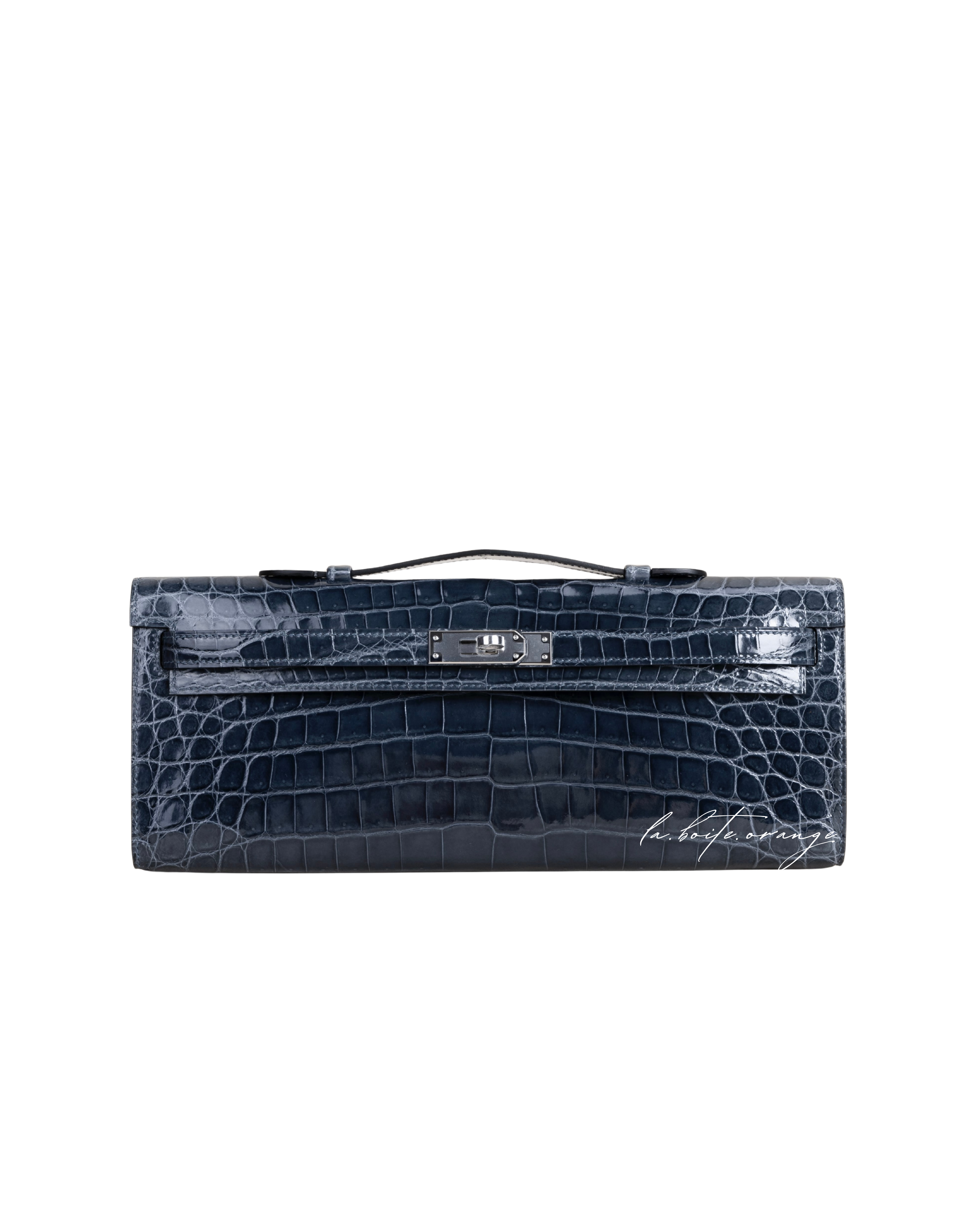 Kelly cut Shiny Niloticus Crocodile N7 Blue Tempete