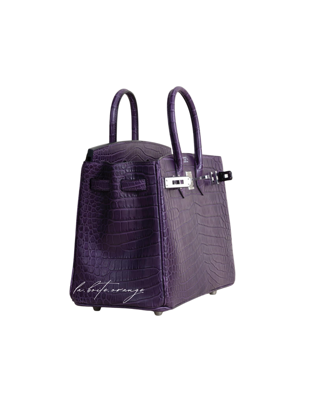 Birkin 25 Matte Porosus Crocodile 9G Amethyste