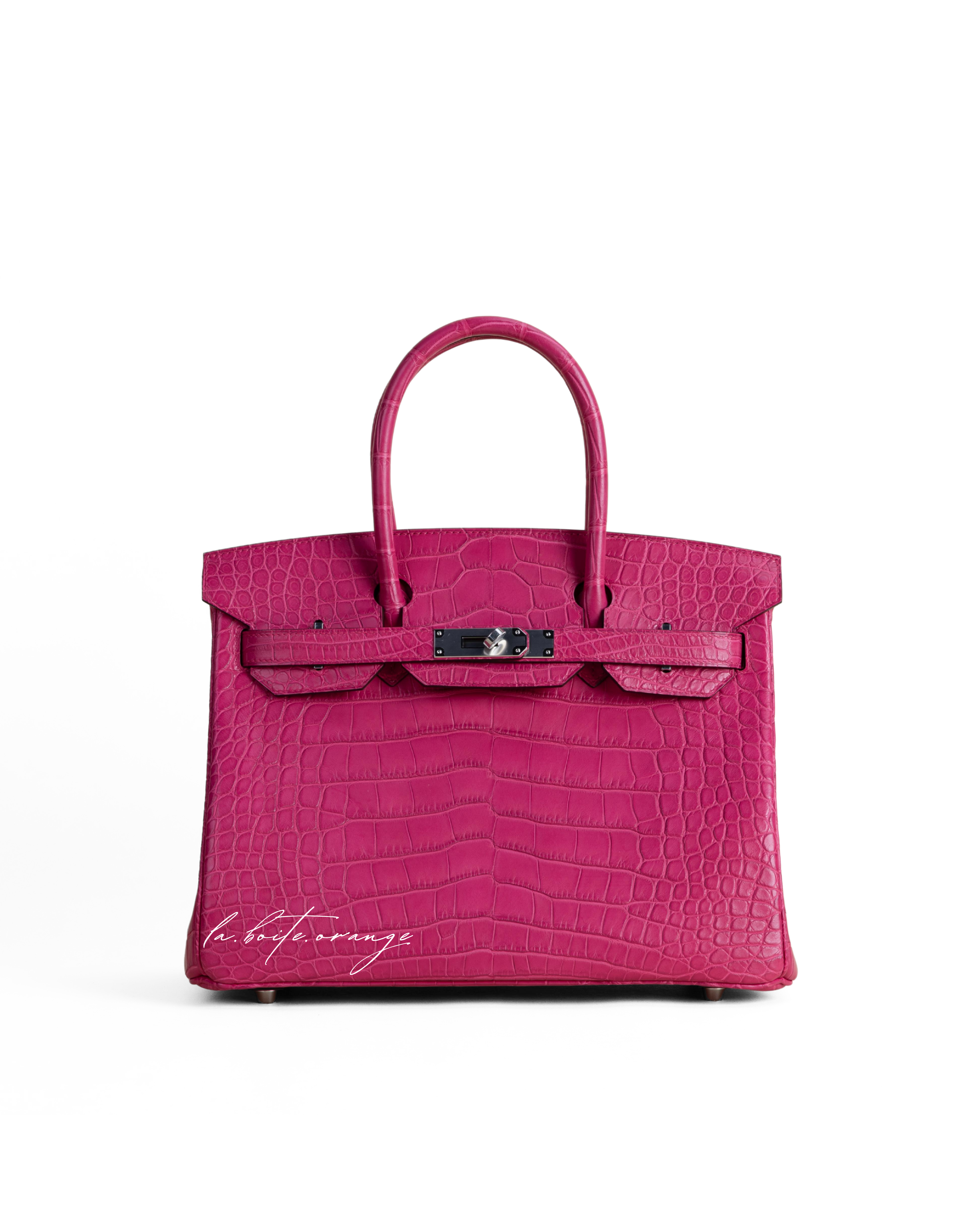 Birkin 30 Matte Alligator 5R Rose Shocking